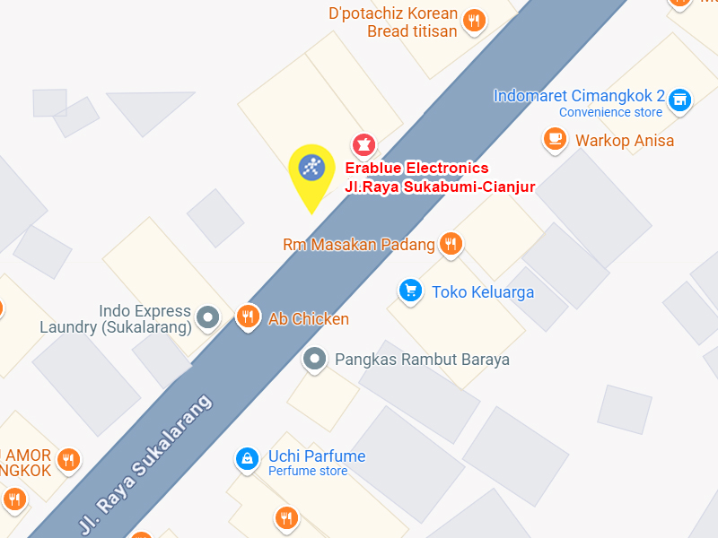 Peta ke toko EraBlue di  Jalan Raya Sukabumi Cianjur KM 13, RT 023, RW 006, terletak di Kel/Desa Titisan, Kecamatan Sukalarang, Kabupaten Sukabumi, Provinsi Jawa Barat